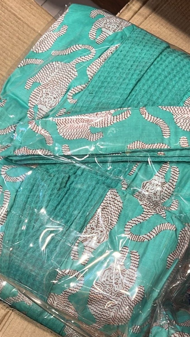 Tigers at Tiffany’s Waffle Robe - Violet Elizabeth - Clothing