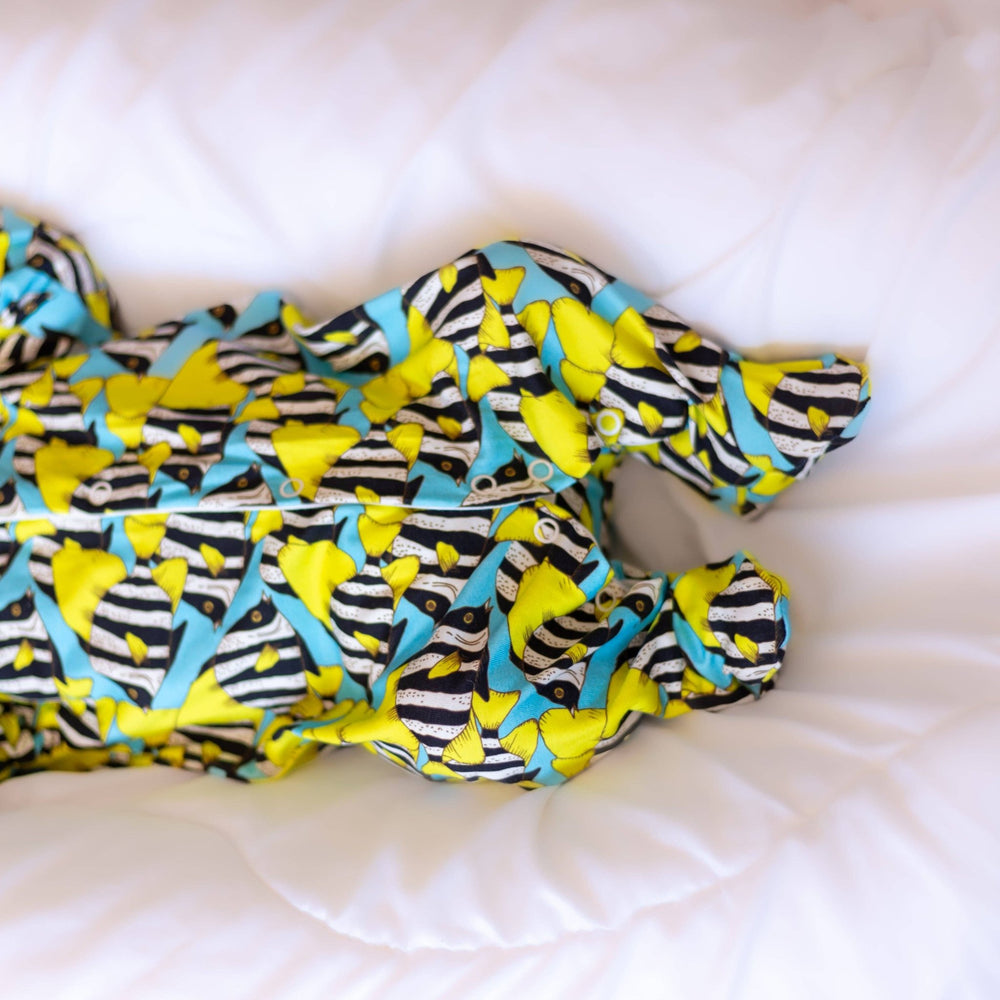 Tropical Fish print cotton Sleepsuit - Violet Elizabeth - 