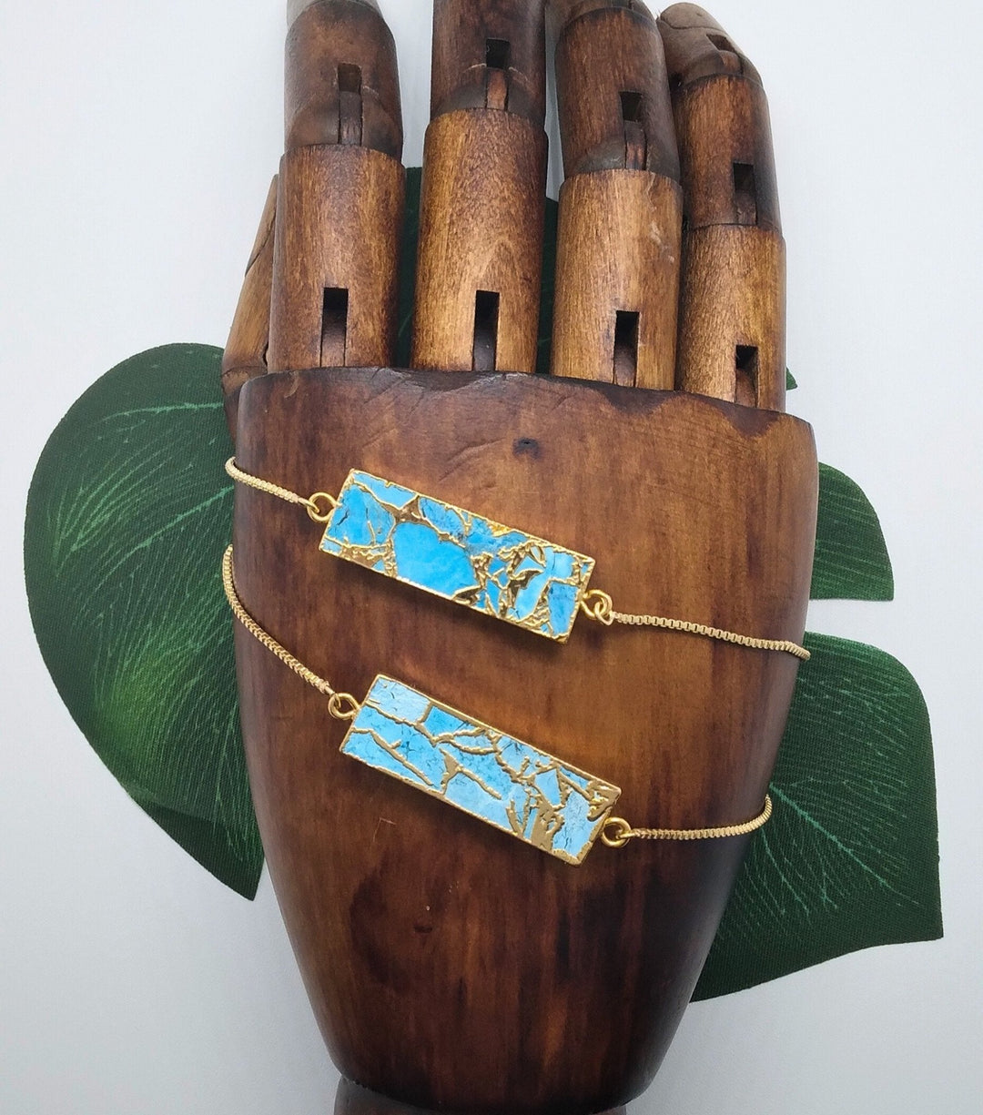 Turquoise Crackle Bracelet - Violet Elizabeth - Jewellery