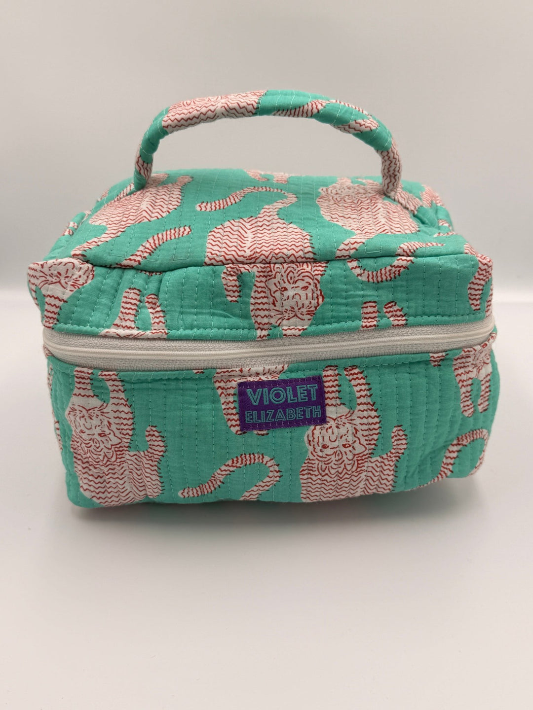 Turquoise Tiger Vanity Washbags - Violet Elizabeth - Bathroom Accessories