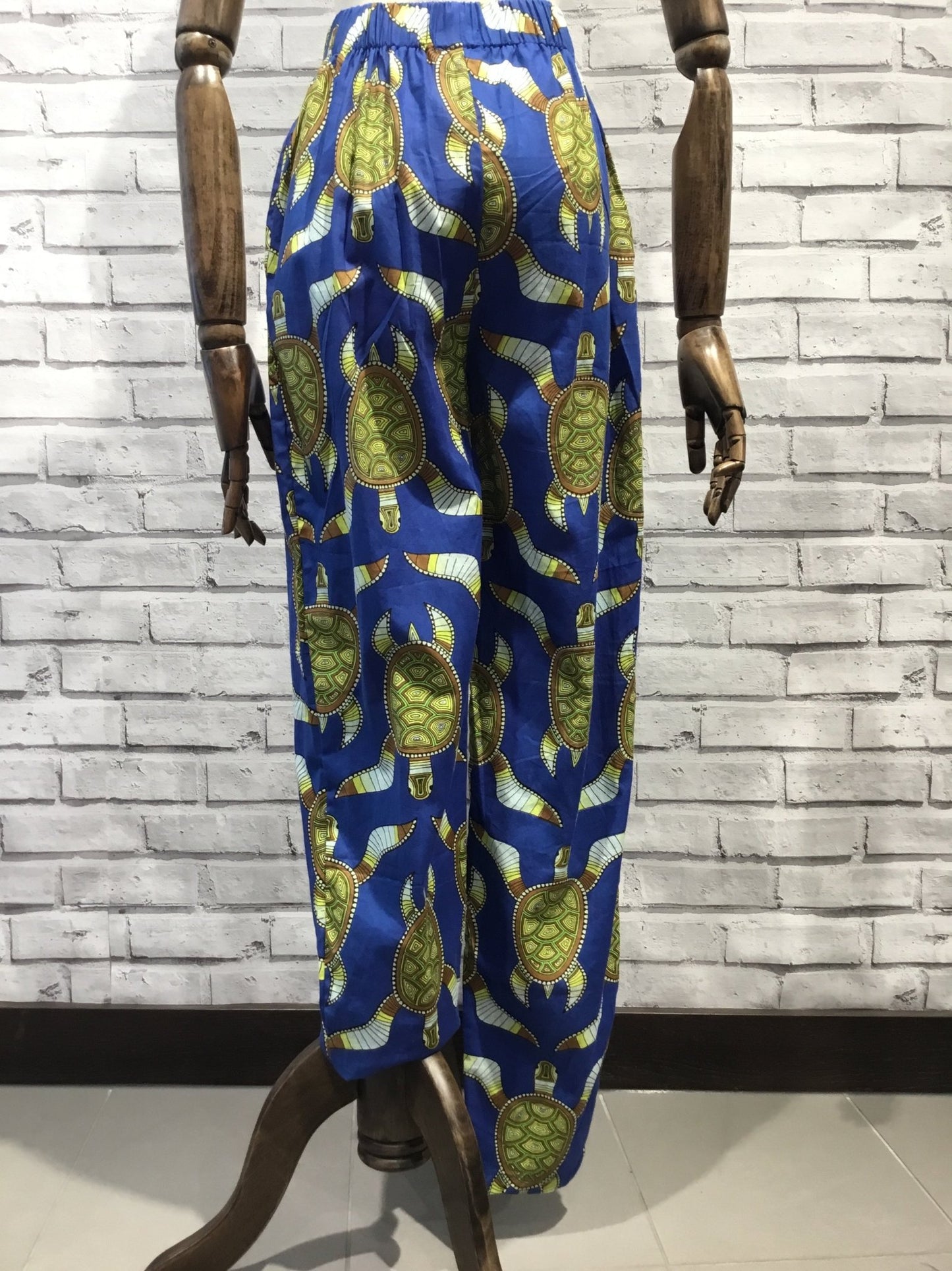 Turtle Print Trousers - Violet Elizabeth - Clothing