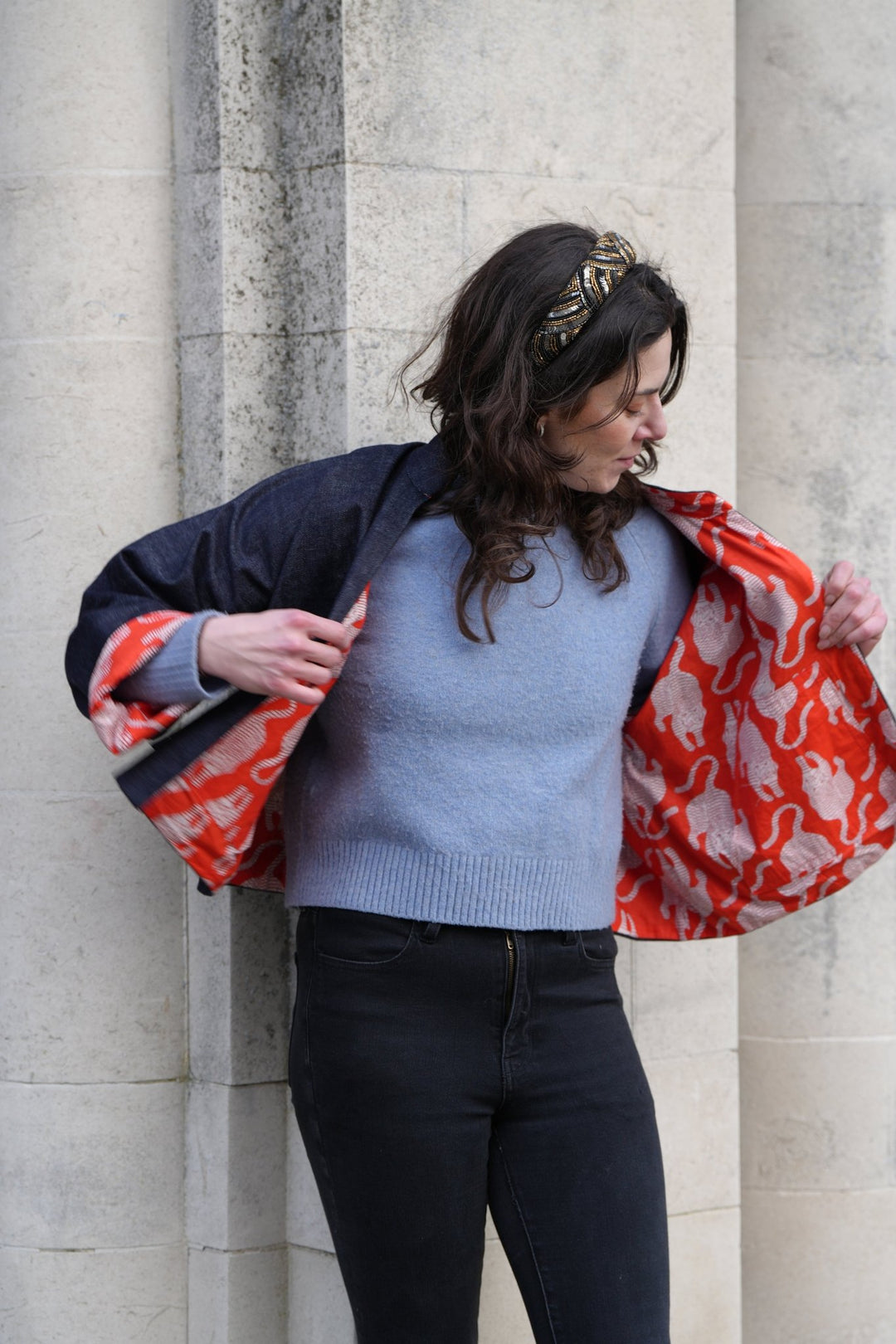 Tyger, Tyger Burning Bright Denim Jacket: Reversible - Violet Elizabeth - Apparel & Accessories