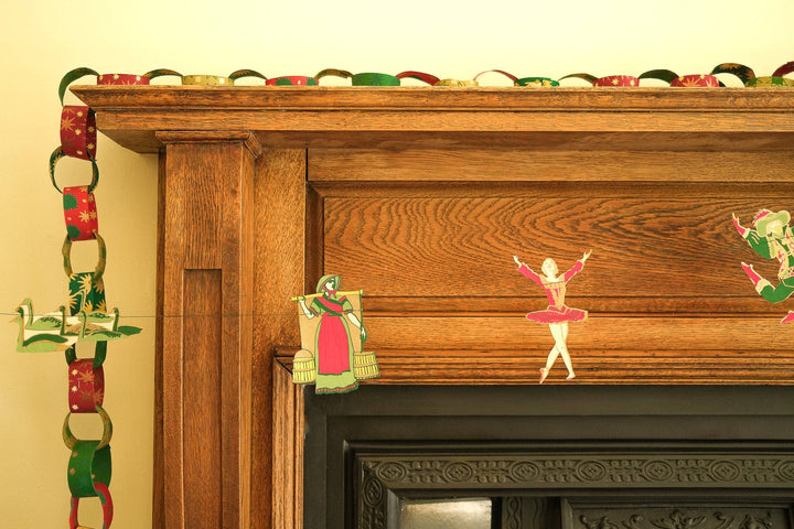 UK/EU: 12 Days of Christmas Sewn Garland - Violet Elizabeth - Christmas Decorations