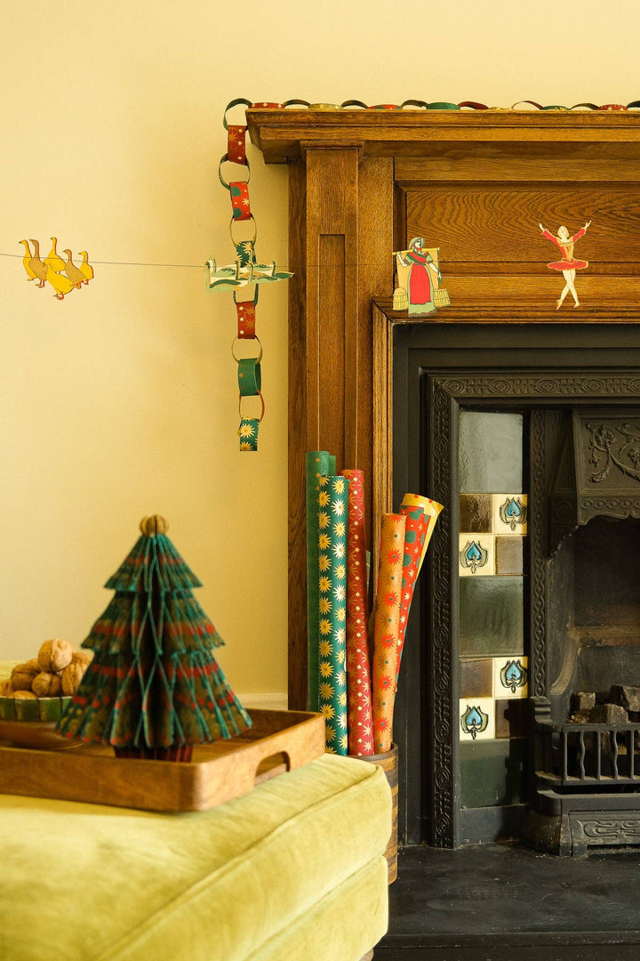 UK/EU: 12 Days of Christmas Sewn Garland - Violet Elizabeth - Christmas Decorations