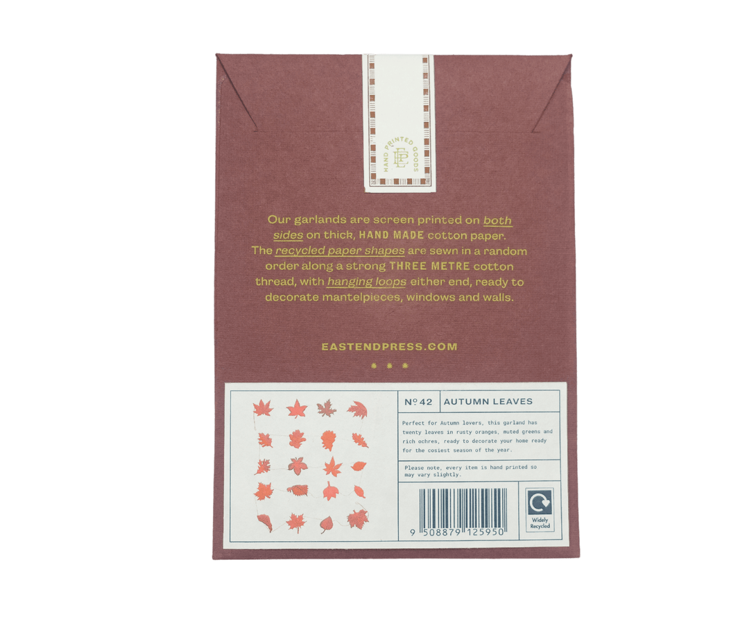 UK/EU: Autumn Leaves Sewn Garland - Violet Elizabeth -