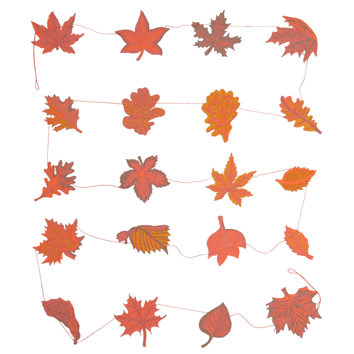 UK/EU: Autumn Leaves Sewn Garland - Violet Elizabeth -