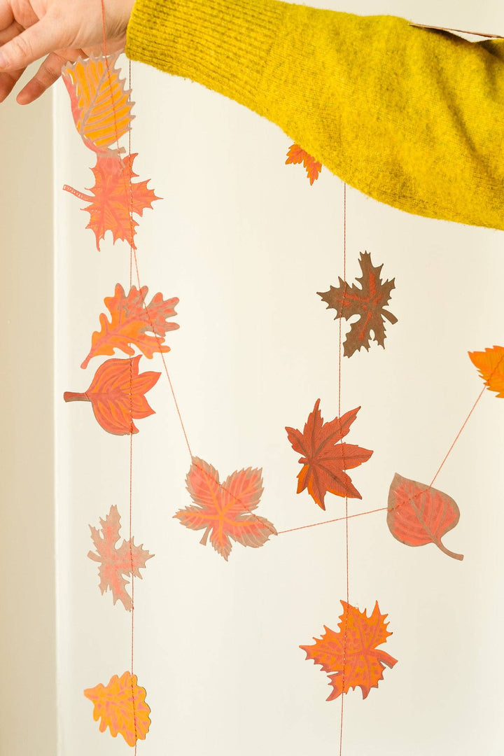 UK/EU: Autumn Leaves Sewn Garland - Violet Elizabeth -