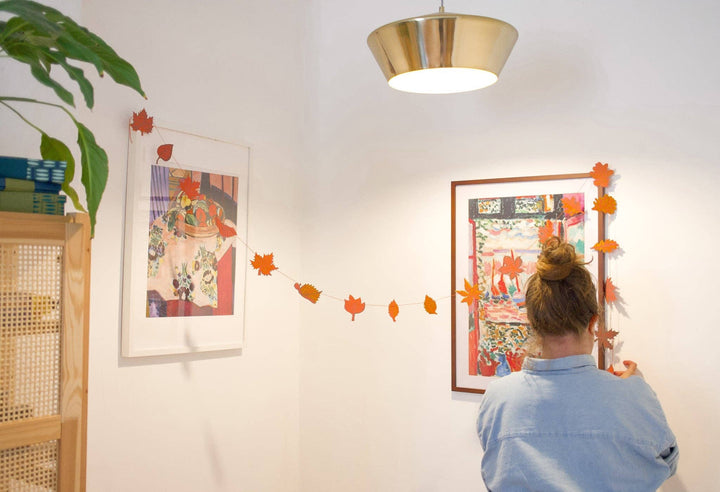 UK/EU: Autumn Leaves Sewn Garland - Violet Elizabeth -