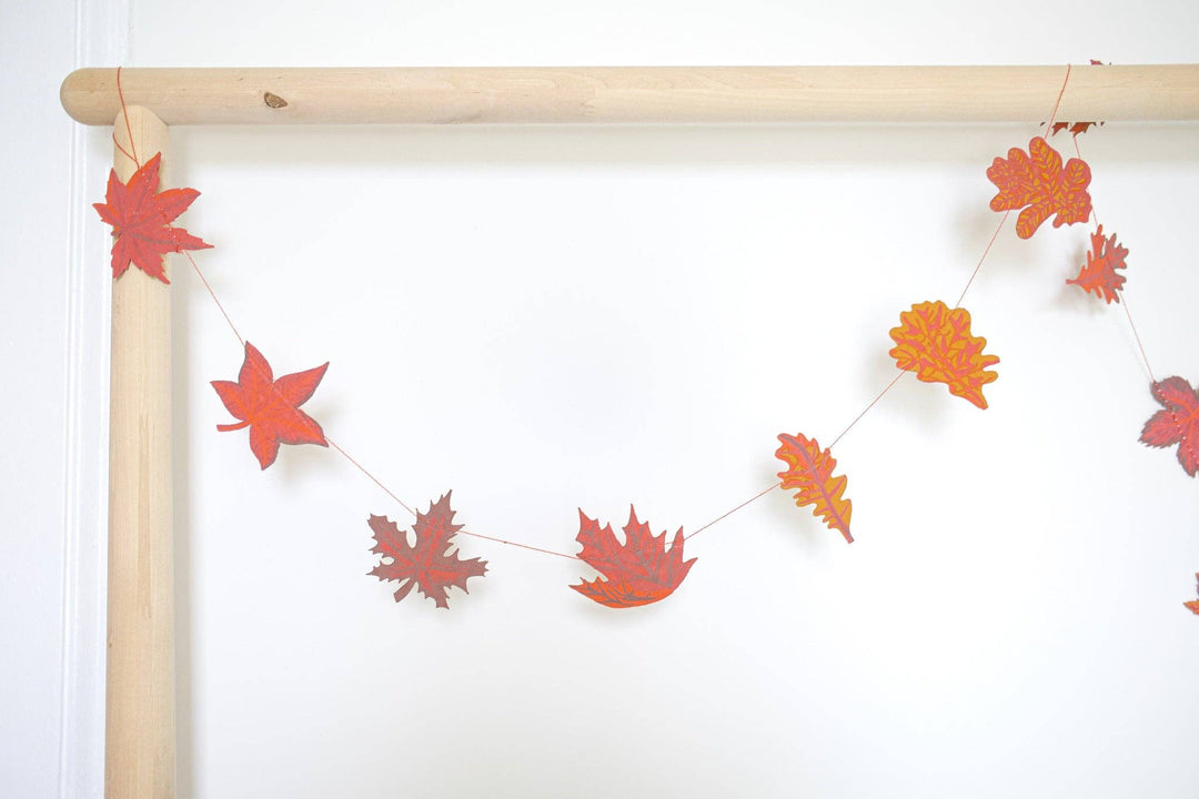 UK/EU: Autumn Leaves Sewn Garland - Violet Elizabeth -