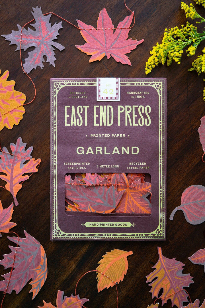UK/EU: Autumn Leaves Sewn Garland - Violet Elizabeth -