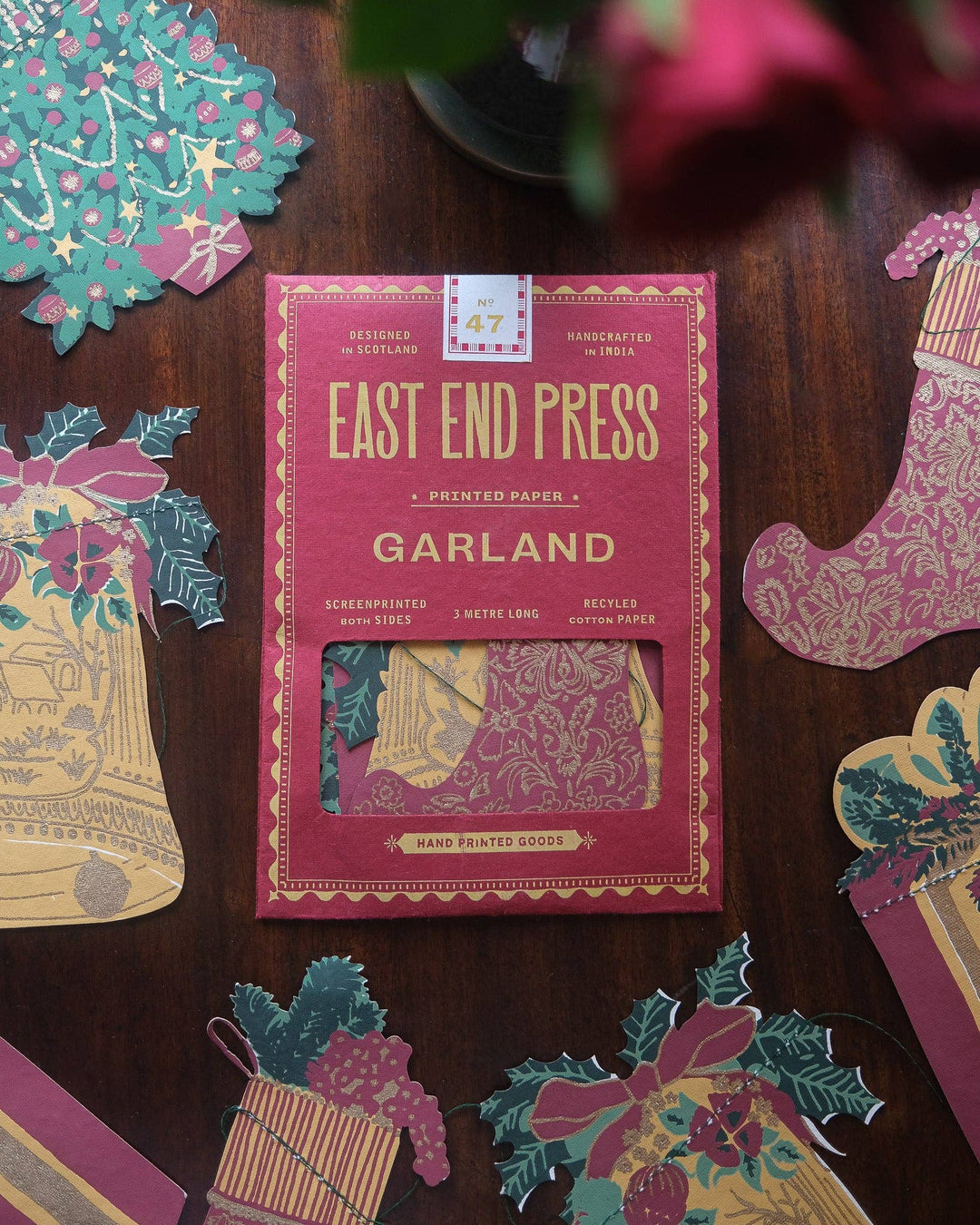 UK/EU: Christmas Sewn Garland - Violet Elizabeth - Christmas Decorations