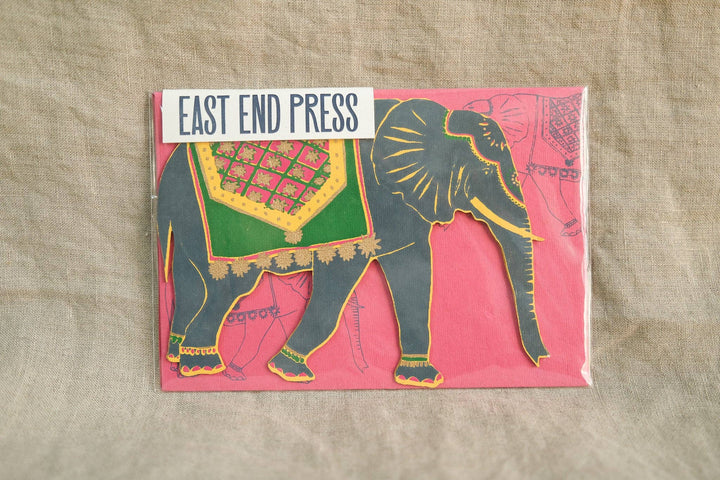 UK/EU: Elephant Greeting Card - Violet Elizabeth -