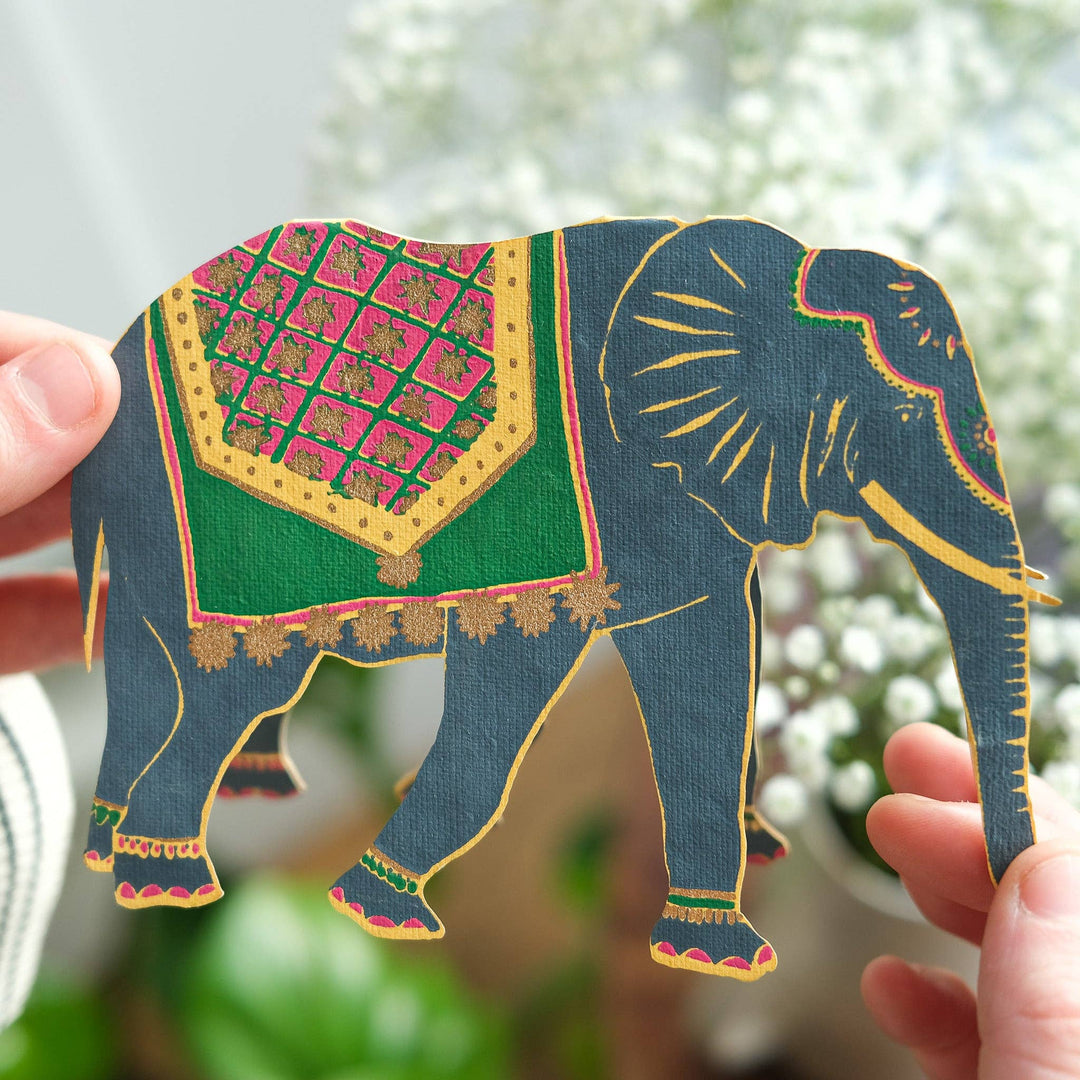 UK/EU: Elephant Greeting Card - Violet Elizabeth -