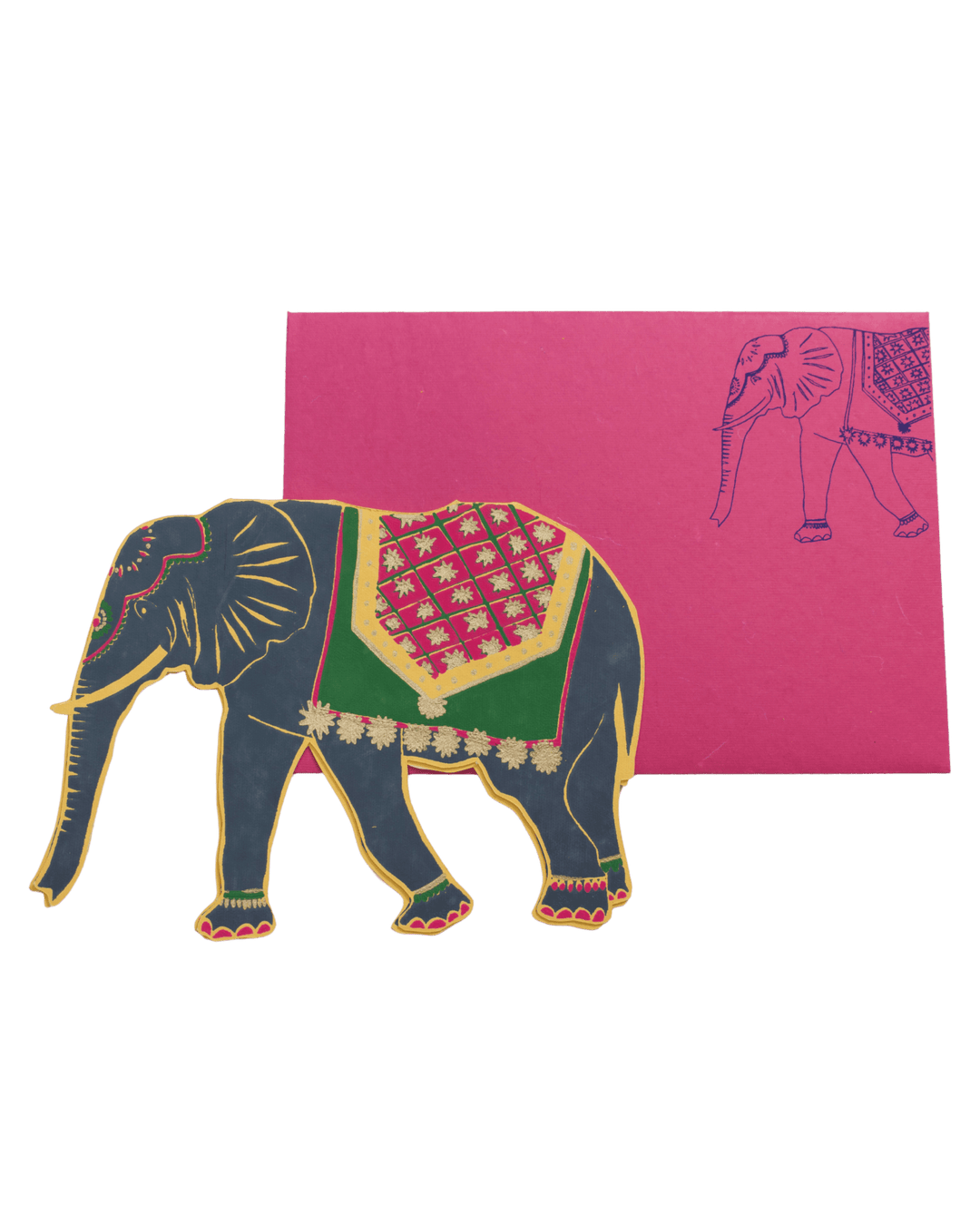 UK/EU: Elephant Greeting Card - Violet Elizabeth -