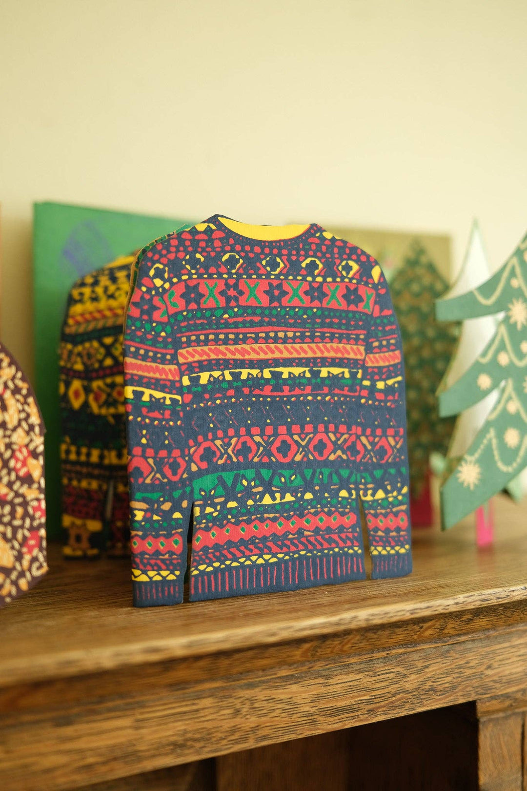 UK/EU: Festive Sweater Concertina Card - Violet Elizabeth -