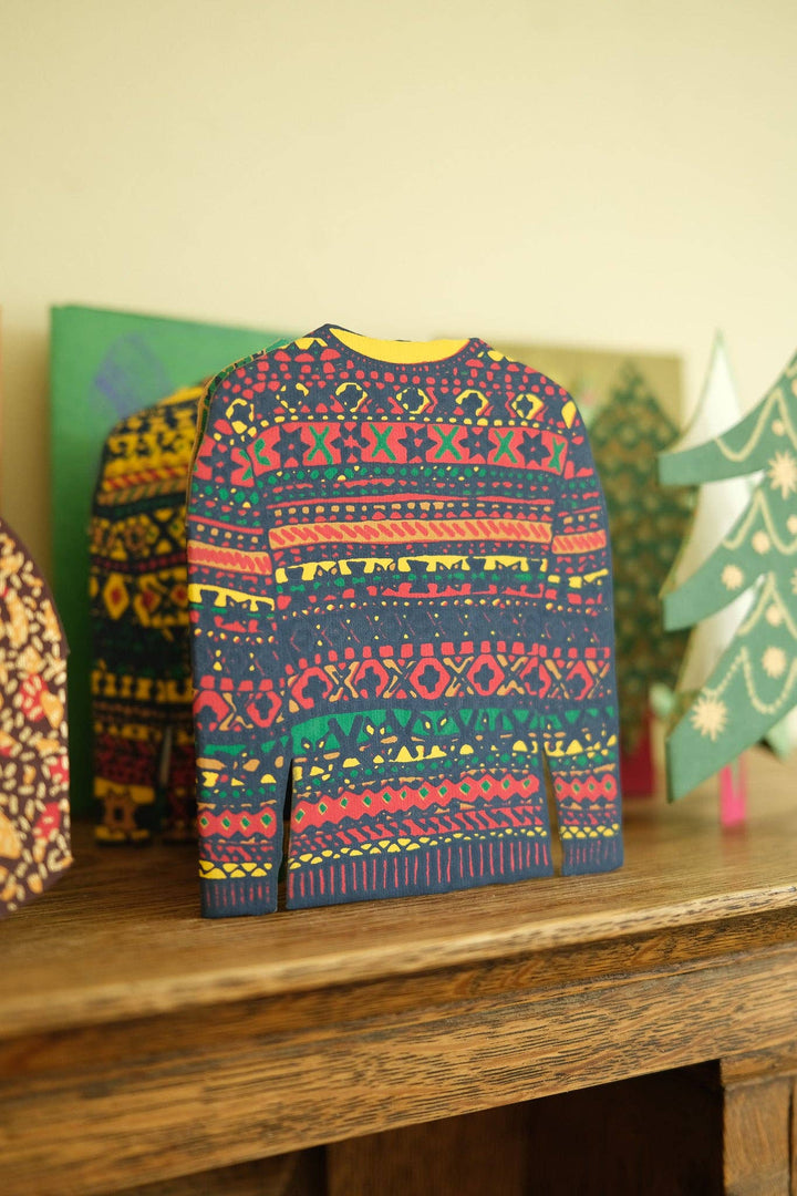 UK/EU: Festive Sweater Concertina Card - Violet Elizabeth -