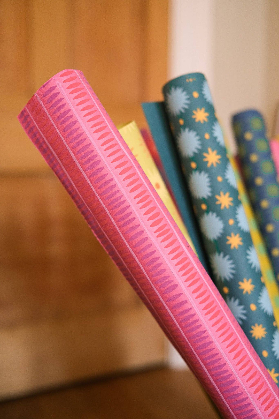 UK/EU: Pink Stripes Wrapping Paper - Violet Elizabeth -