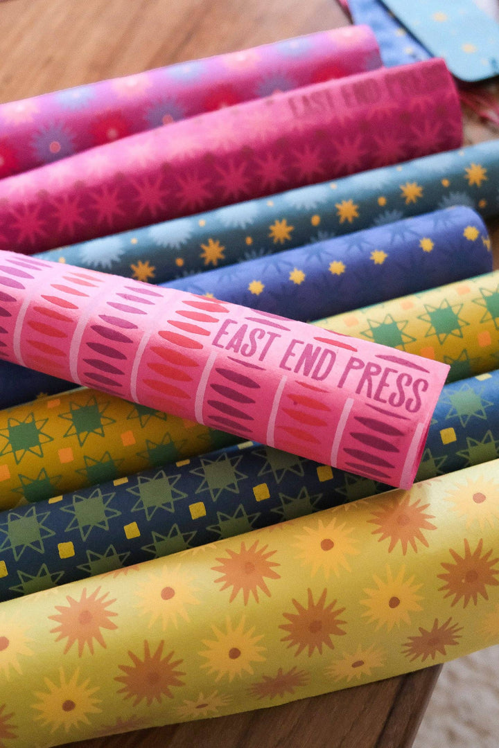 UK/EU: Pink Stripes Wrapping Paper - Violet Elizabeth -