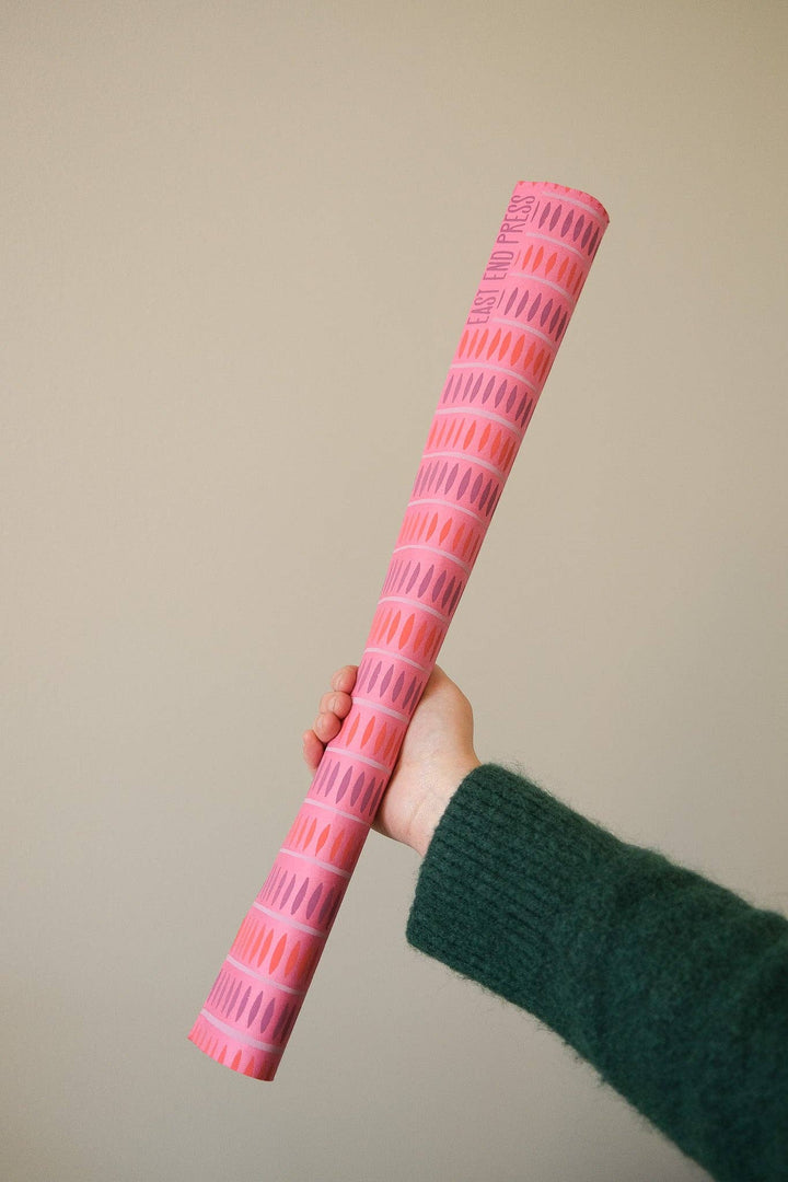 UK/EU: Pink Stripes Wrapping Paper - Violet Elizabeth -