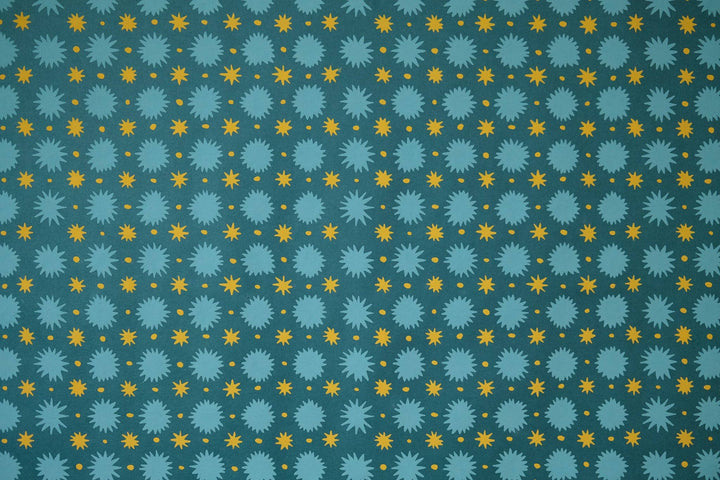 UK/EU: Teal Stars Wrapping Paper - Violet Elizabeth - Decor