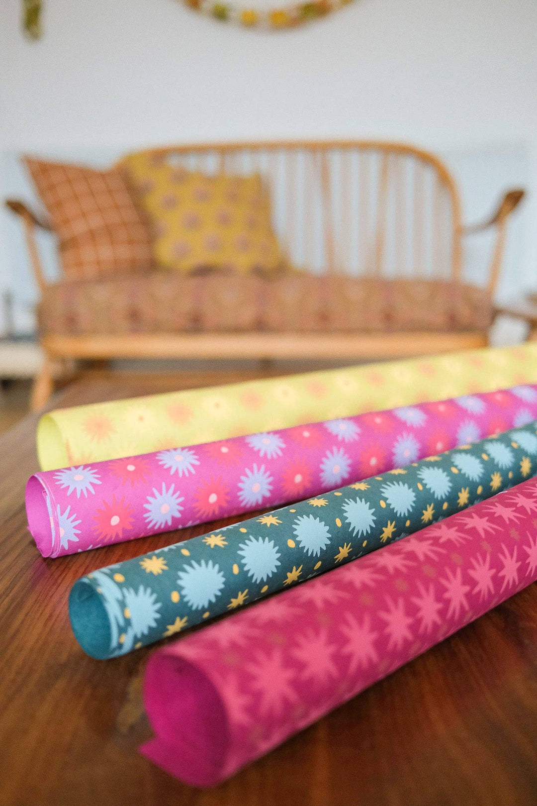 UK/EU: Teal Stars Wrapping Paper - Violet Elizabeth - Decor