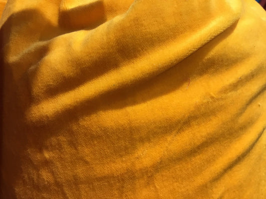 Velvet hand dyed Fabric 100% Cotton yellow - Violet Elizabeth - Haberdashery