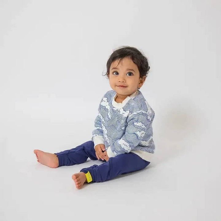 Wave Print Sweatshirt - Violet Elizabeth - 