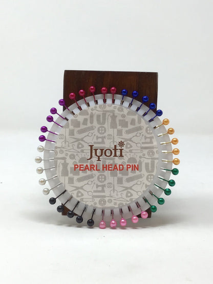Wheel of Pearl head pin - Violet Elizabeth - Haberdashery