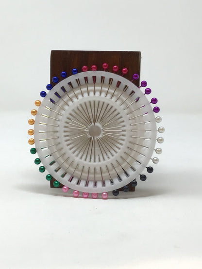 Wheel of Pearl head pin - Violet Elizabeth - Haberdashery