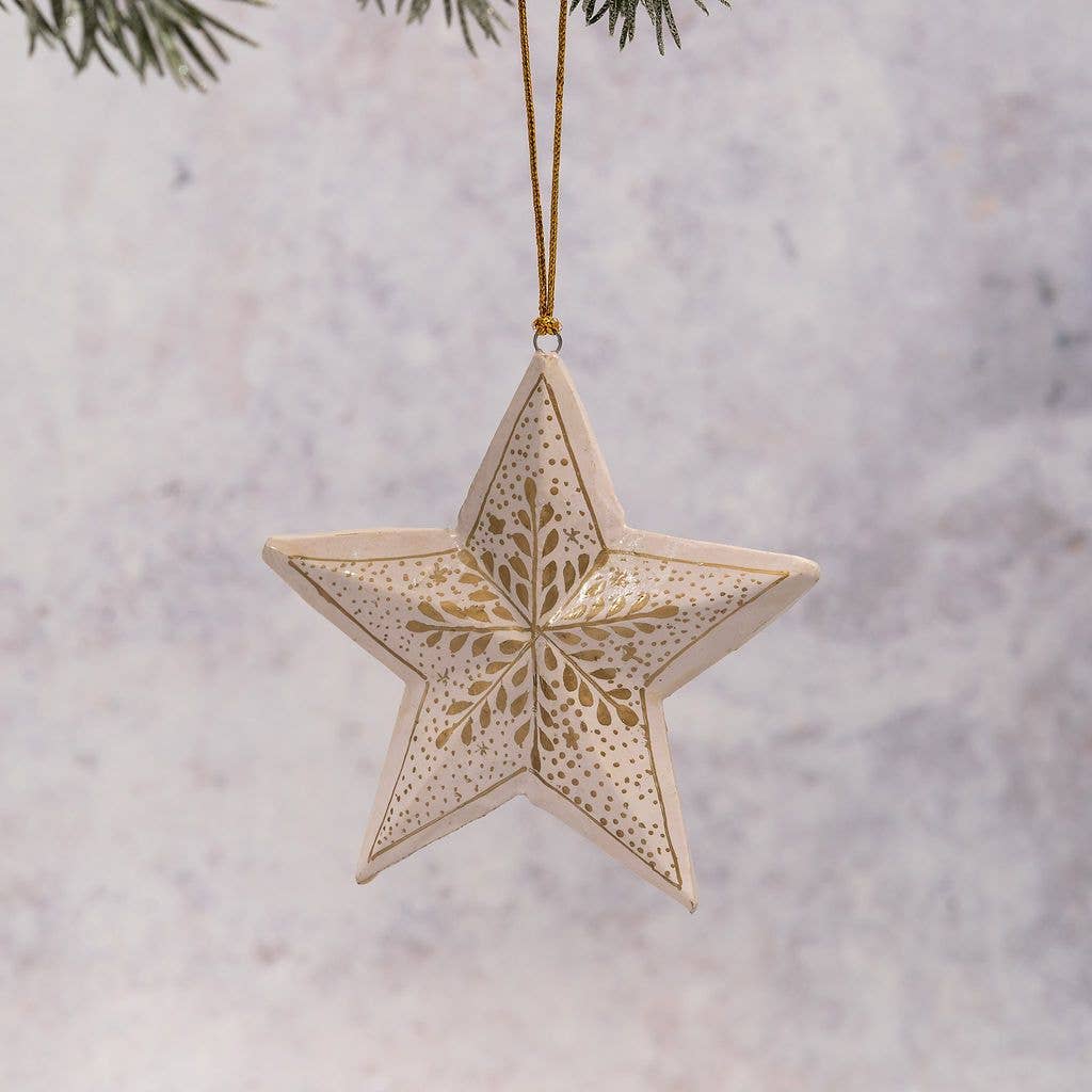 White Snowflake 3D Hanging Star - Violet Elizabeth - Christmas Decorations