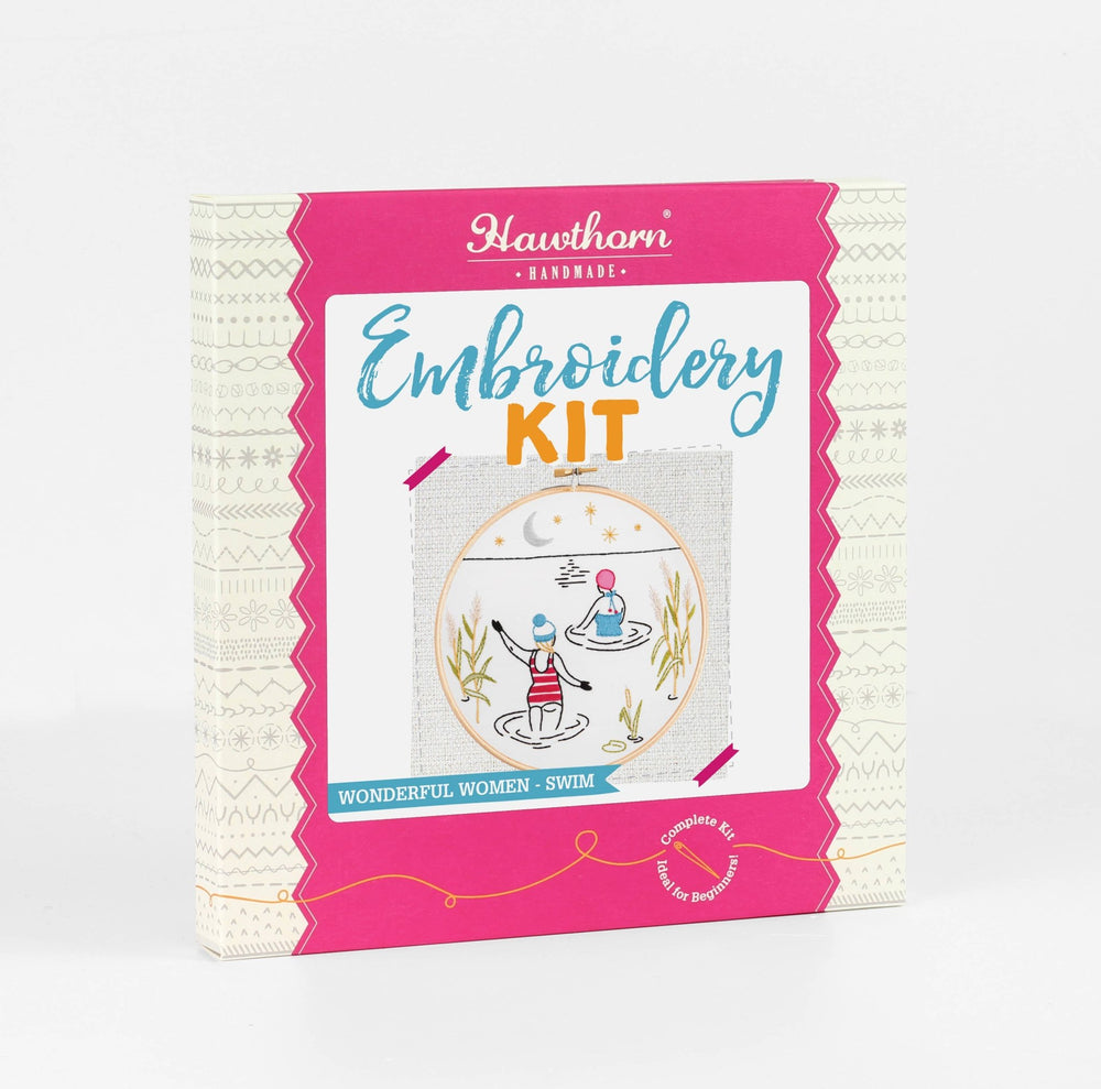 Wild Swimming Embroidery Kit (Swim) | Complete Craft Kit - Violet Elizabeth - Haberdashery