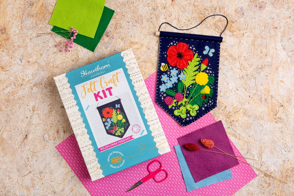 Wildflower Pennant Felt Craft Kit | Complete Craft Kit - Violet Elizabeth - Haberdashery