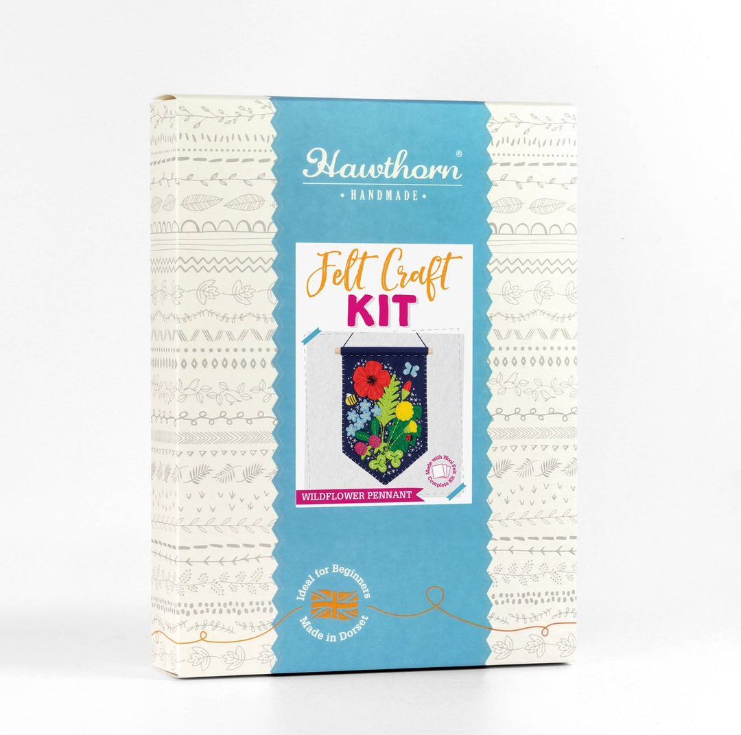 Wildflower Pennant Felt Craft Kit | Complete Craft Kit - Violet Elizabeth - Haberdashery