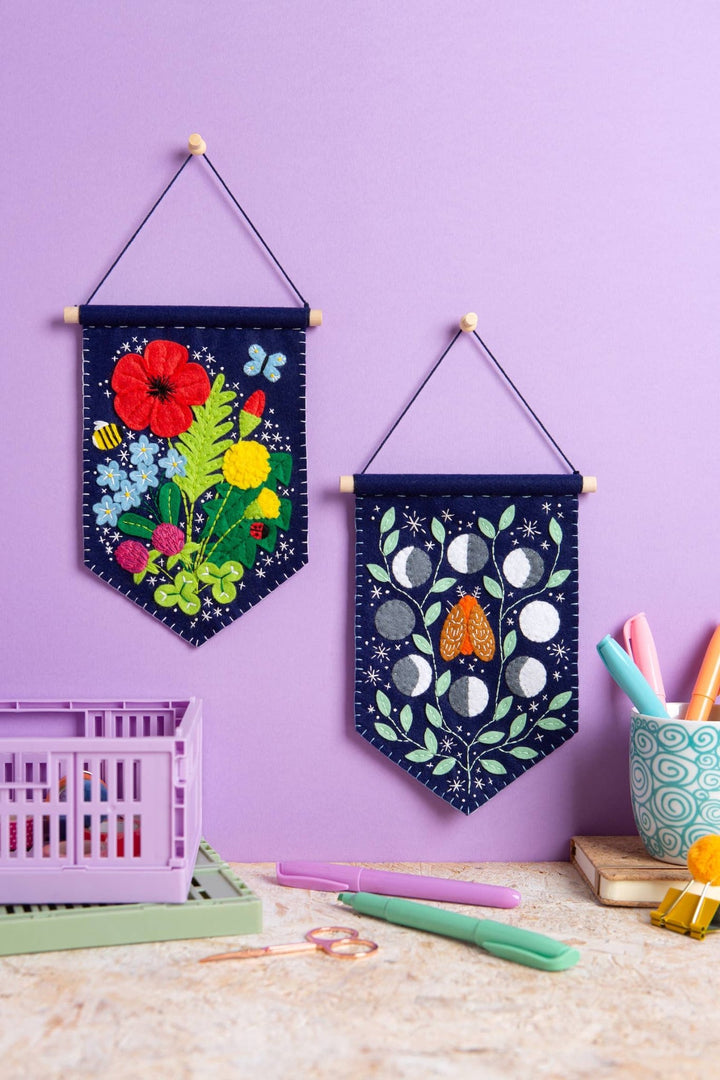 Wildflower Pennant Felt Craft Kit | Complete Craft Kit - Violet Elizabeth - Haberdashery