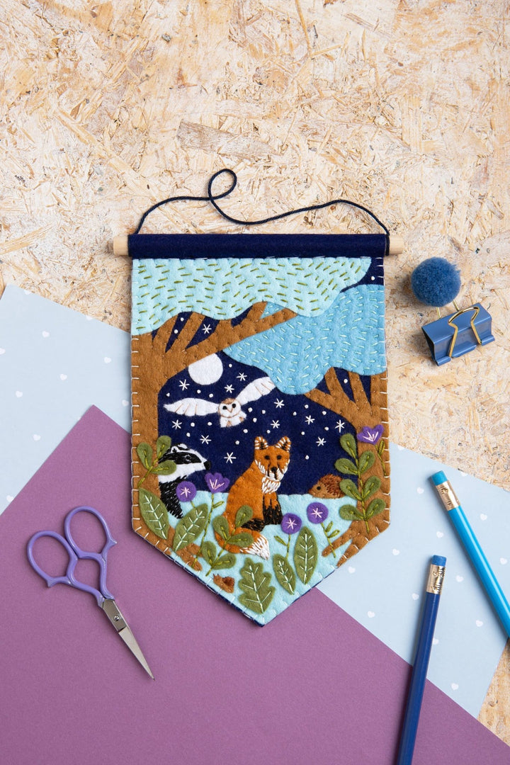 Woodland Pennant Felt Craft Kit | Complete Craft Kit - Violet Elizabeth - Haberdashery