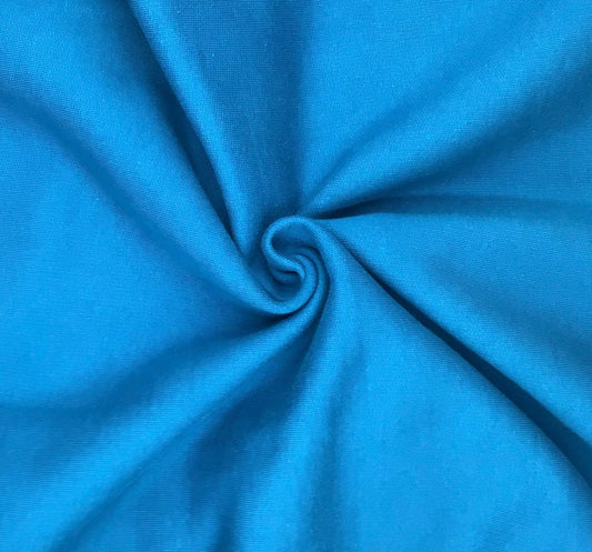 Yale Blue Sweatshirting 100% Cotton - Violet Elizabeth - Haberdashery