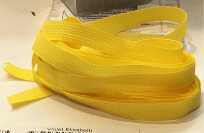 Yellow 10mm tape herringbone - Violet Elizabeth - Haberdashery