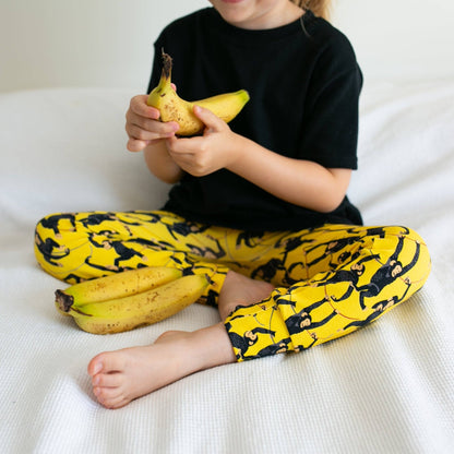 Yellow Chimp print Leggings: 2 - 3 Y - Violet Elizabeth - 