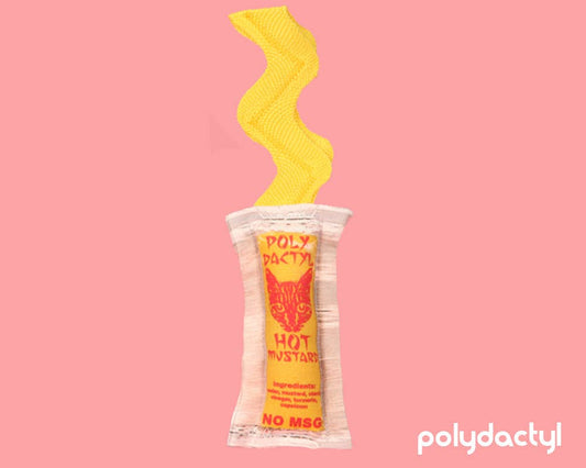 Asian Hot Mustard Sauce Chinese Takeout Packet Catnip Cat Toy - Violet Elizabeth