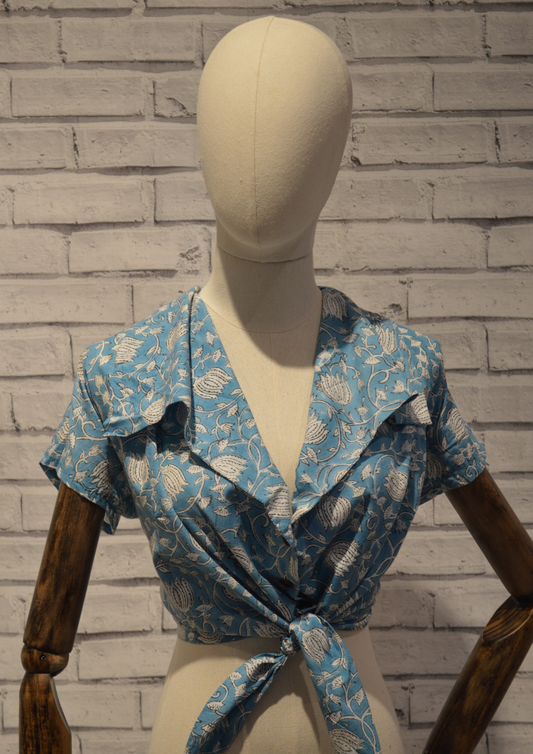A short sleeved tie shirt - Violet Elizabeth