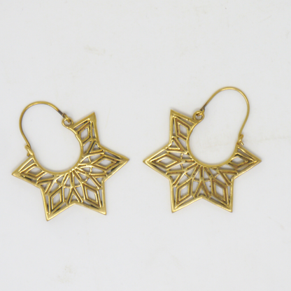 Simple brass star earring - Violet Elizabeth