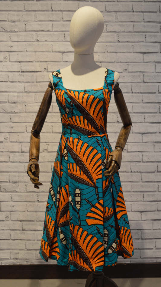 Tailored wax print dress - Violet Elizabeth