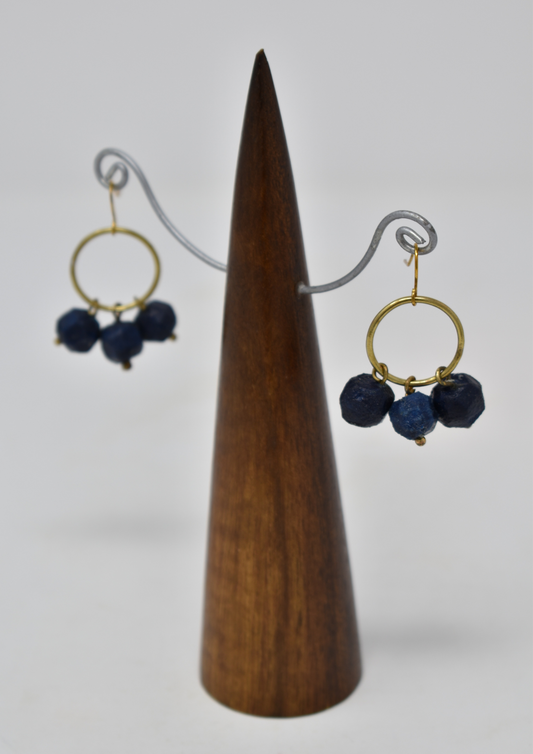 Nugget Triple Earring – Blue - Violet Elizabeth