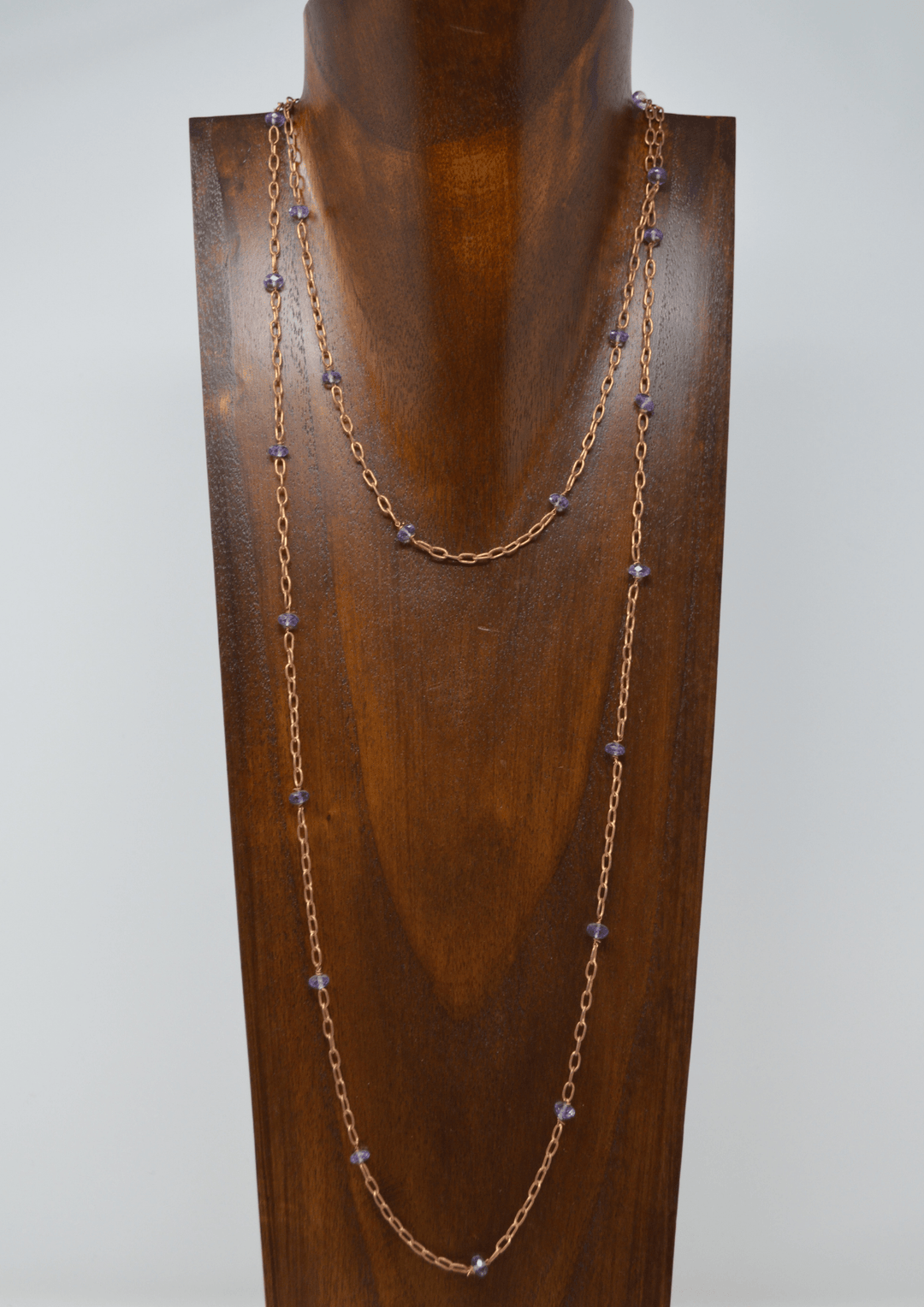 Amethyst with rose brass - Violet Elizabeth - Jewellery