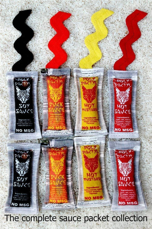 Asian Duck Sauce Chinese Takeout Packet Catnip Cat Toy - Violet Elizabeth - Animal & Pet Supplies