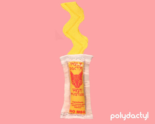 Asian Hot Mustard Sauce Chinese Takeout Packet Catnip Cat Toy - Violet Elizabeth - Animal & Pet Supplies
