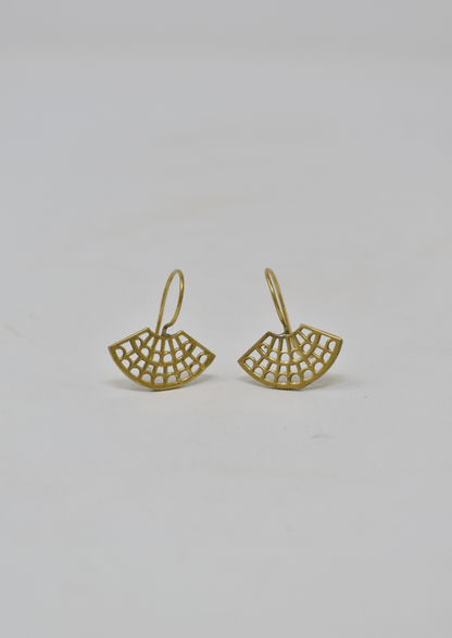 Beehive brass earring - Violet Elizabeth - Jewellery