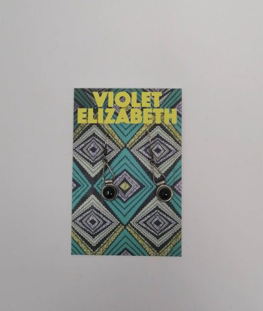 Black stone earring - Violet Elizabeth - Jewellery