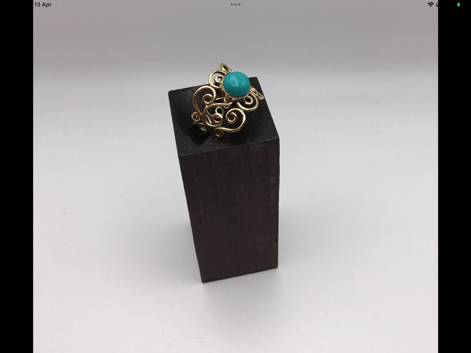 Bohemian Brass Scroll ring: Various Stones - Violet Elizabeth - Jewellery