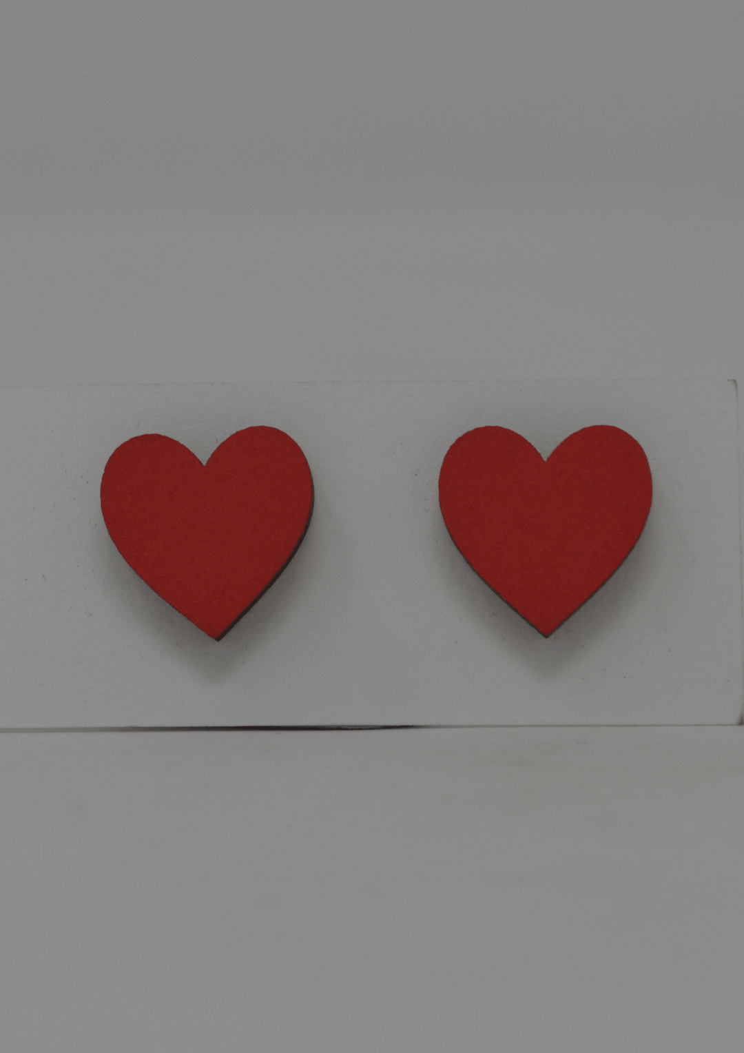 Bright Red Heart Studs: Midi - Violet Elizabeth - Jewellery